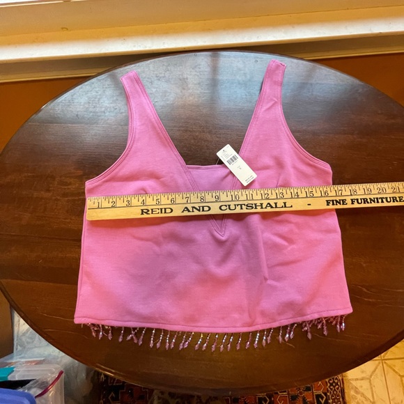 Anthropologie NWT Sz Sm crystal fringe top; sold out @anthro - Picture 3 of 15